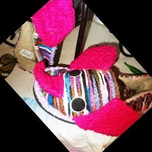 Girls knitted elephant shoes